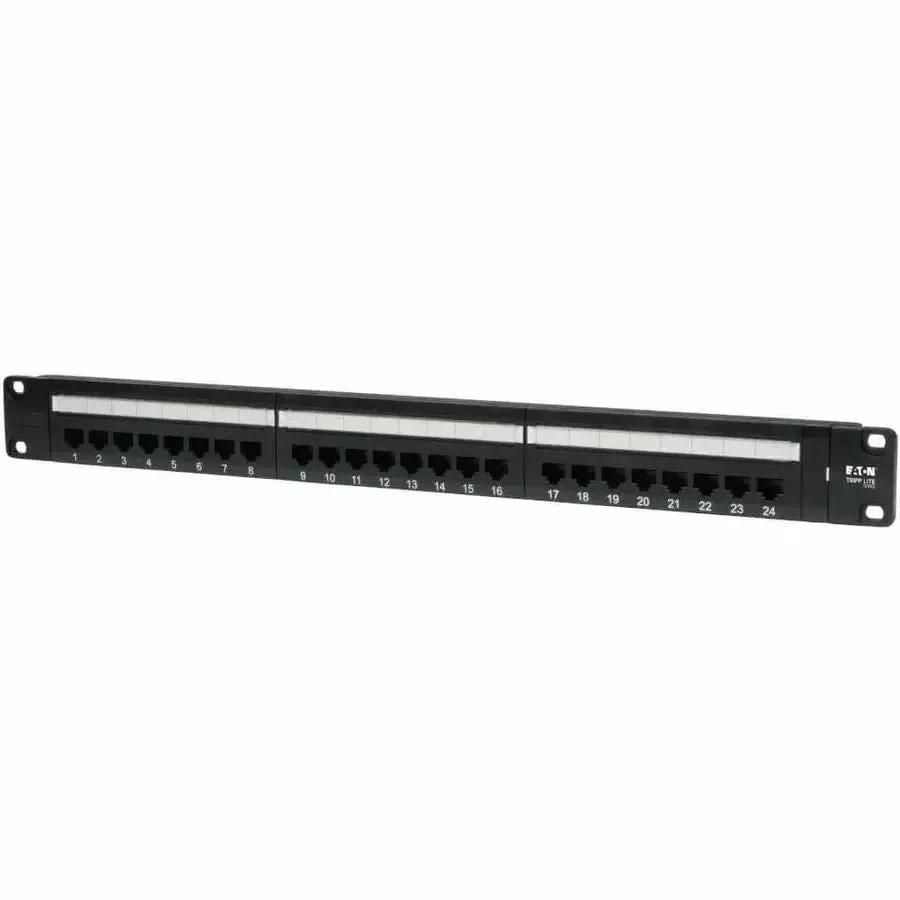 Eaton Corporation Tripp Lite N052-024 24-Port 1U Rack-Mount Cat5e Patch Panel with TAA Compliance by Eaton Corporation