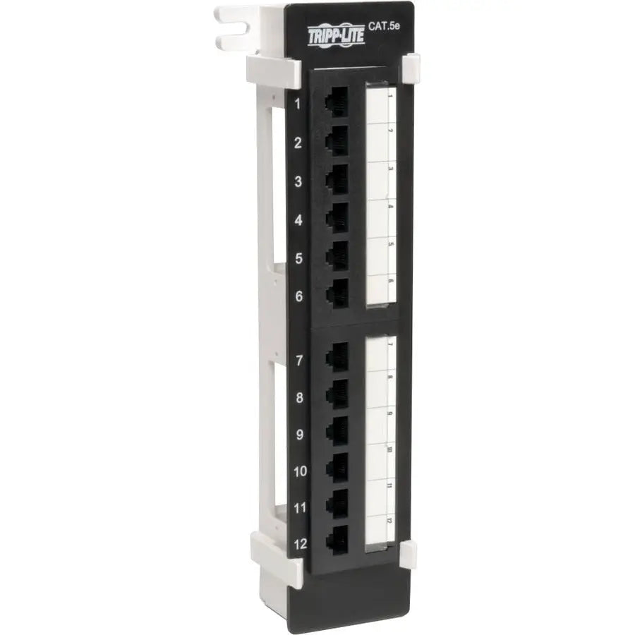 Eaton Tripp Lite Series 12-Port Wall-Mount Cat5e Patch Panel, 568B, RJ45 Ethernet, TAA Compliance