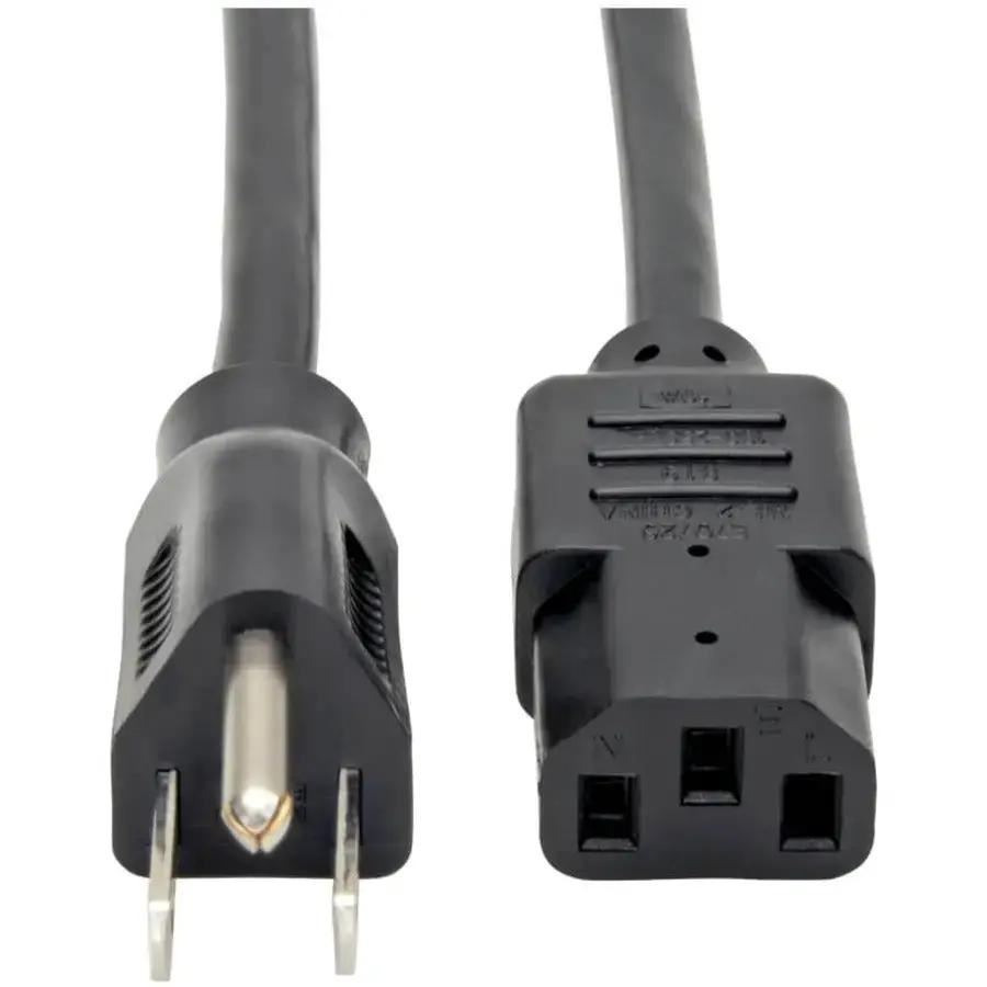 Eaton Tripp Lite Series 12 ft. Power Cord NEMA 5-15P to IEC-320-C13 for Desktop Computers and Peripherals by Eaton Corporation