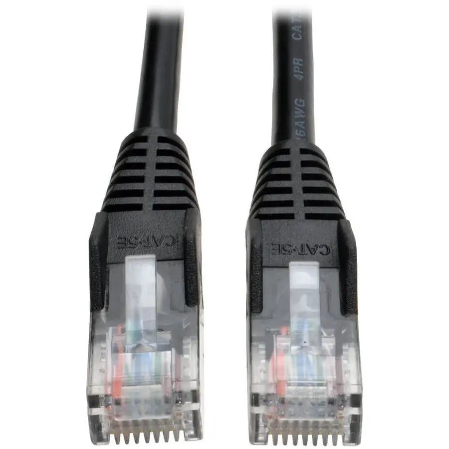 Eaton Corporation Tripp Lite N001-003-BK Cat5e Ethernet Patch Cable, 3 ft, Black, Snagless Molded RJ45 Connectors