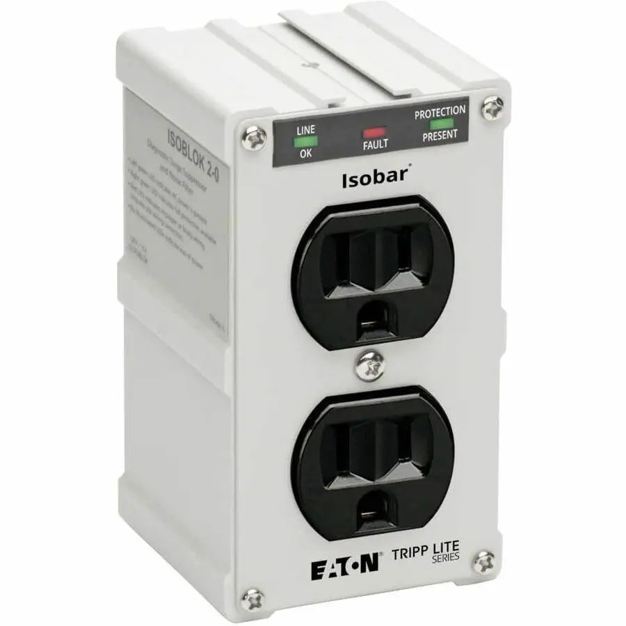 Eaton Tripp Lite Series Isobar ISOBLOK2-0 2-Outlet Surge Protector with 1410 Joules