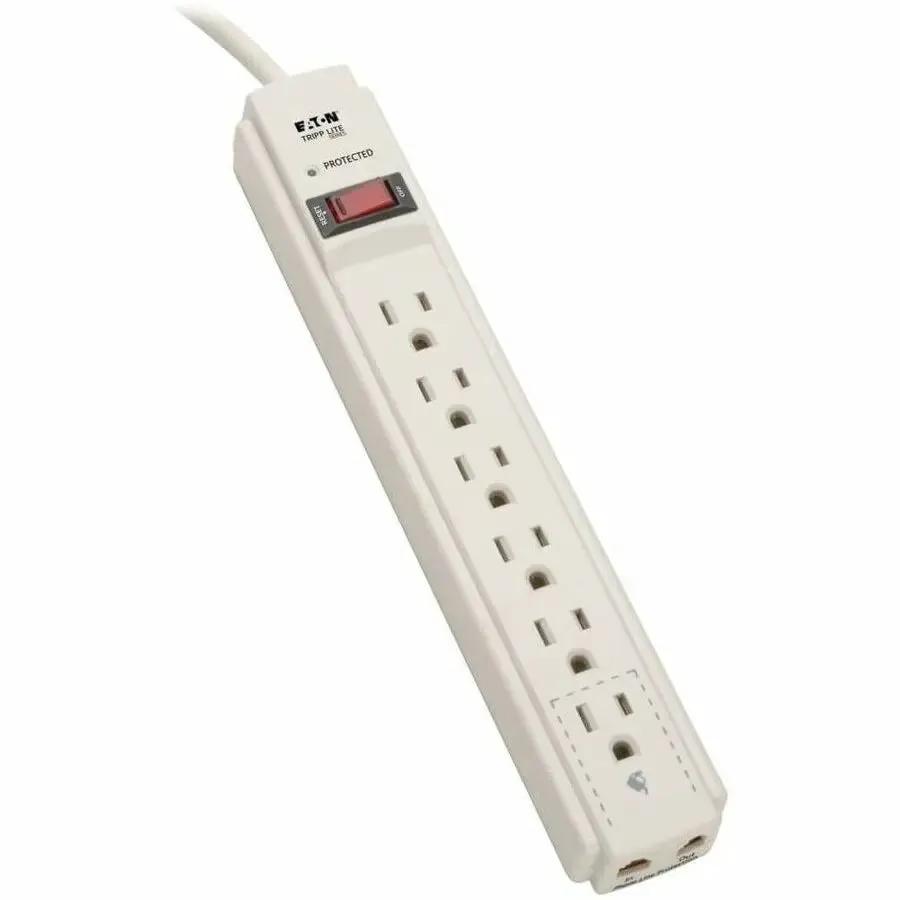 Eaton Tripp Lite Protect It! 6-Outlet Surge Protector with Phone Line Protection, 4 ft Cord, 790 Joules by Eaton Corporation