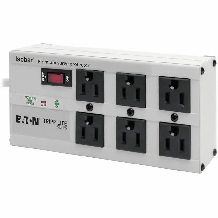 Eaton Tripp Lite Series Isobar 6-Outlet Surge Protector with 6 ft. Cord and Right-Angle Plug by Eaton Corporation