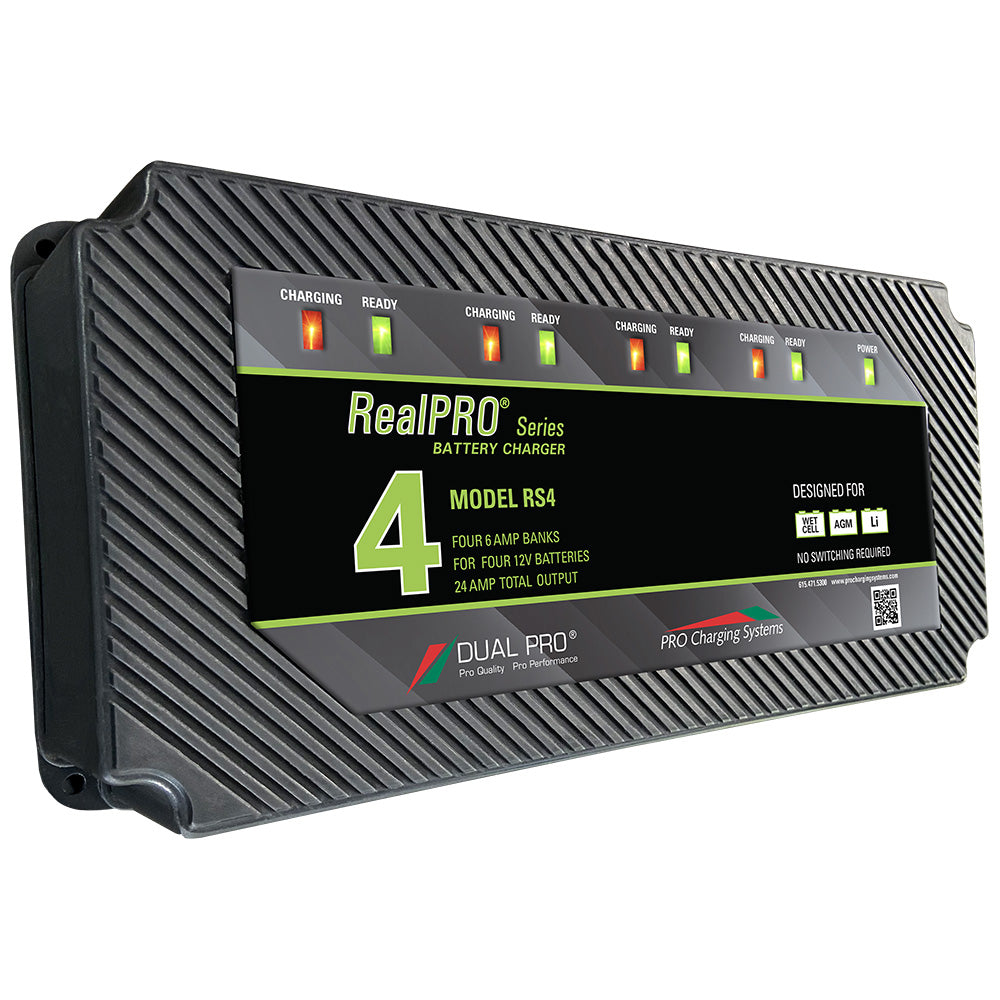 Dual Pro RealPRO Series 24A 4-Bank Battery Charger for Marine and Recreational Vehicles
