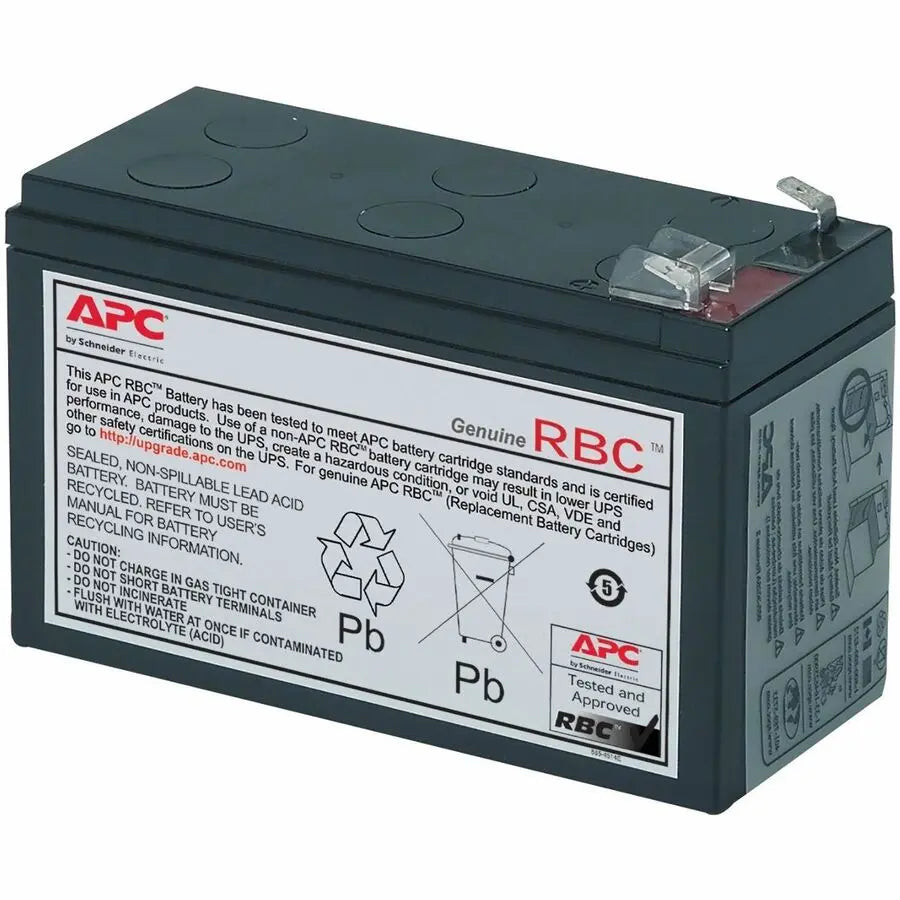 APC Replacement Battery Cartridge, Valve regulated lead-acid battery, 7Ah, 12VDC, 2-year warranty