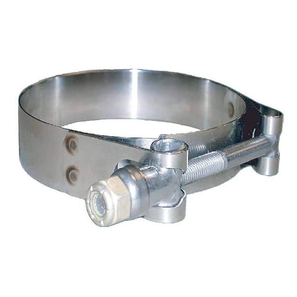Trident Marine 316 Stainless Steel T-Bolt Clamp - 3/4 Inch Band, 4.37 to 4.94 Inch Range