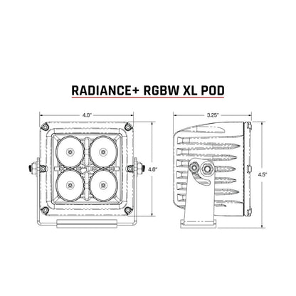 RIGID Industries XL Radiance+ Light Pod Pair RGBW - Versatile Off-Road Lighting