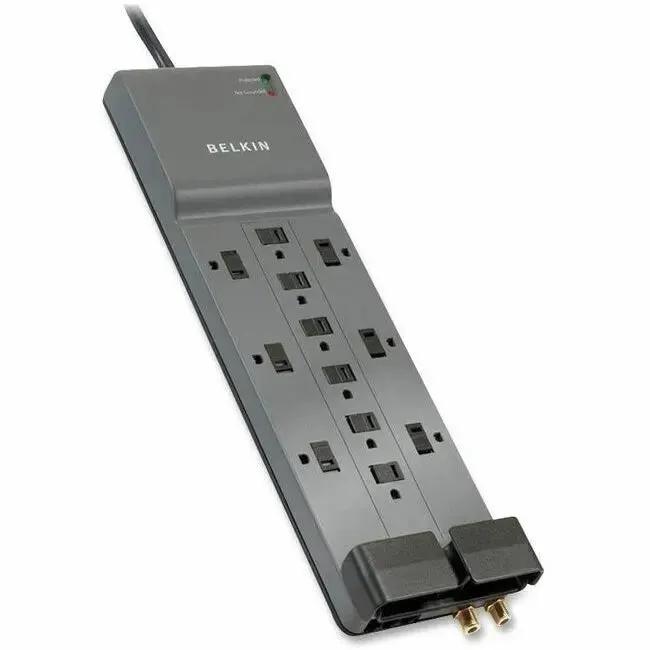 Belkin SurgeMaster BE11223008 12-Outlet Surge Protector with 8 ft Cord for Home and Office by Belkin International, Inc