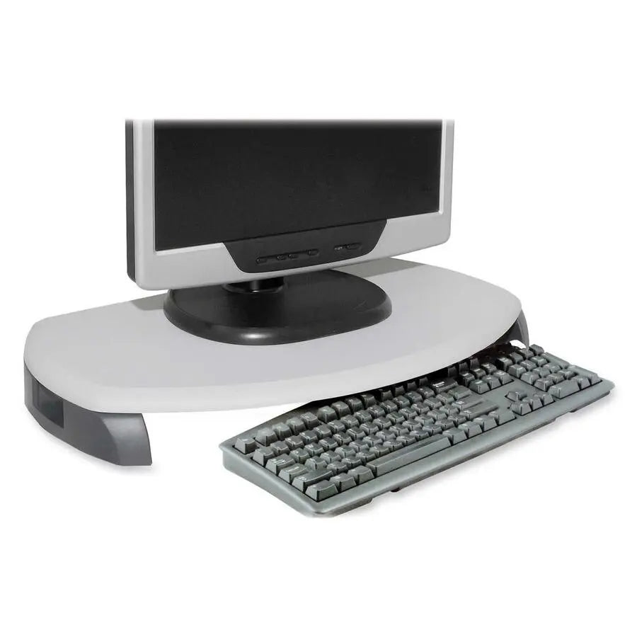 Kantek MS280 LCD/CRT Monitor Stand with Keyboard Storage - Two Tone Gray