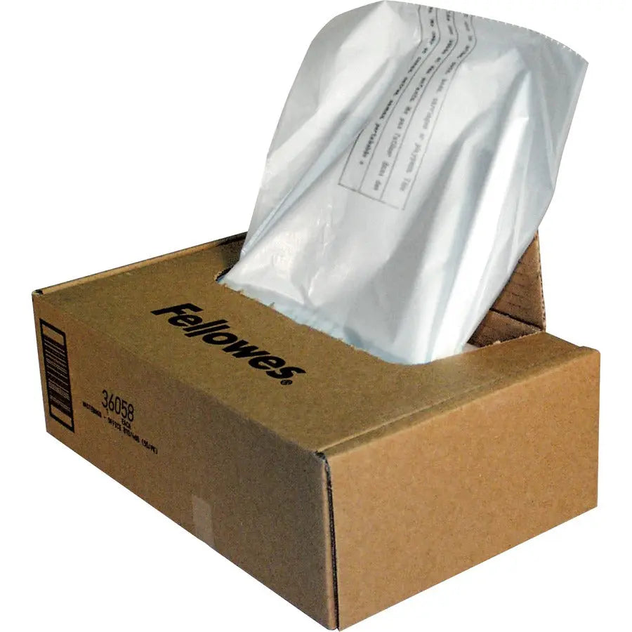 Fellowes Waste Bags for 425 and 485 Series Shredders - 50 Pack
