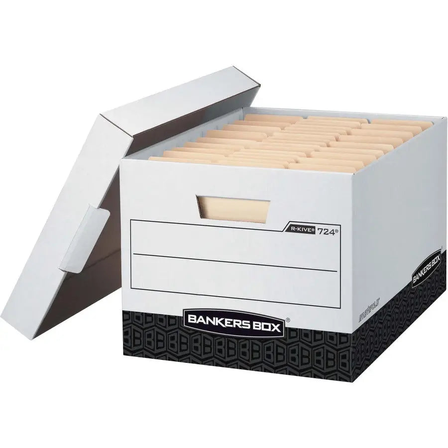Bankers Box R-Kive Heavy Duty File Storage Boxes with Lids - 12 Pack by Fellowes Inc.