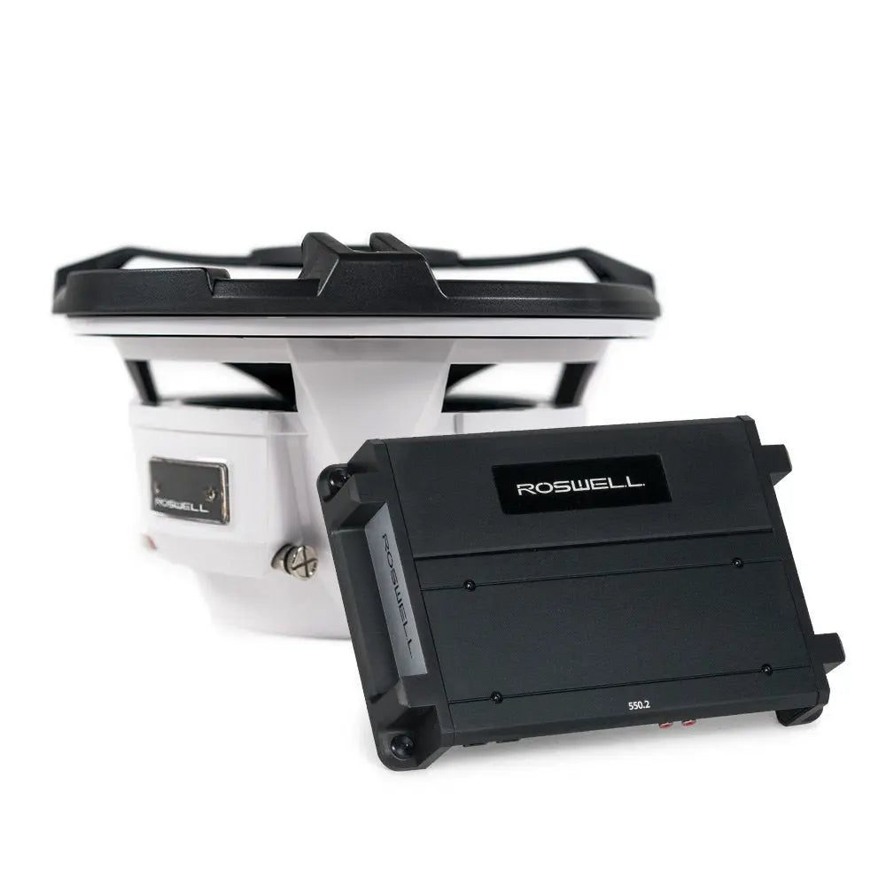Roswell Marine RMA 10-Inch Subwoofer Package with R1 550.2 Marine Amplifier