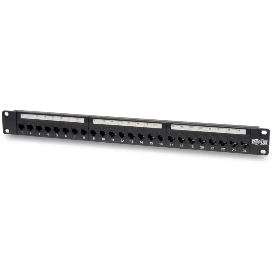 Eaton Corporation Tripp Lite N254-024 24-Port 1U Rack-Mount Cat6 Feed-Through Patch Panel