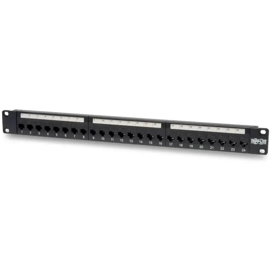 Eaton Corporation Tripp Lite N254-024 24-Port Cat6 Feed-Through Patch Panel for 1U Rack or Wall Mount by Eaton Corporation