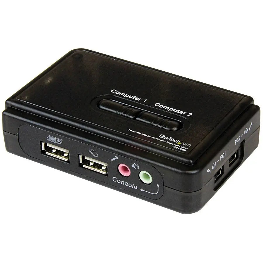 StarTech.com SV211KUSB 2 Port USB KVM Switch Kit with Audio and Cables