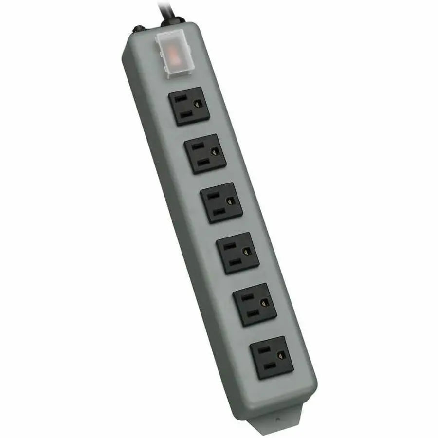 Eaton Tripp Lite Series Industrial Power Strip, 6 Right-Angle Outlets, 15 ft. (4.6 m) Cord, Mounting Tabs