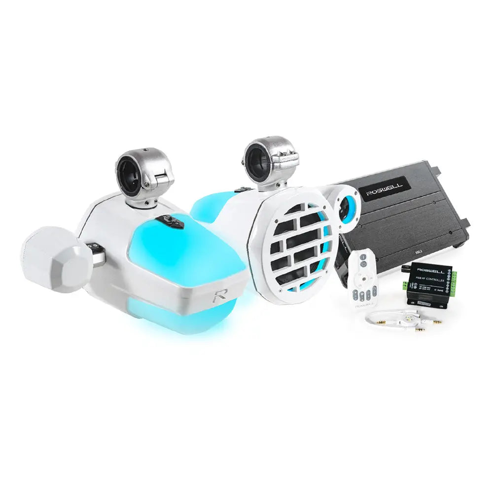 Roswell Marine R1 Pro Marine Audio Package - White