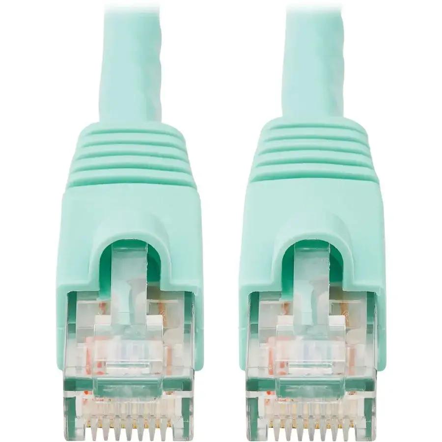 Eaton Tripp Lite Series Cat6a 10G Snagless UTP Ethernet Cable – 14 ft. Aqua Blue by Eaton Corporation