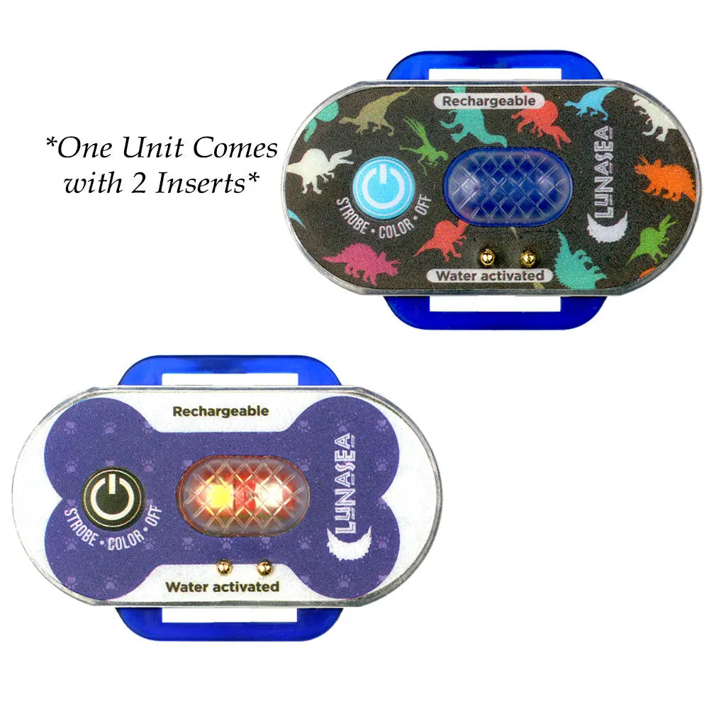 Lunasea Lighting Child and Pet Safety Water Activated Strobe Light - Blue Case, Blue Attention Light