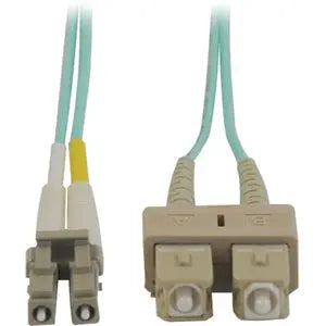 Eaton Tripp Lite Series N816-01M 1 Meter 10Gb Duplex Multimode Fiber Optic Patch Cable with Aqua LSZH Jacket