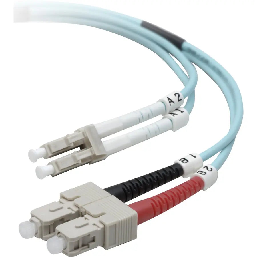 Belkin Fiber Optic Duplex Patch Cable 10 Gig Aqua 5 Meter F2F402L7-05M-G