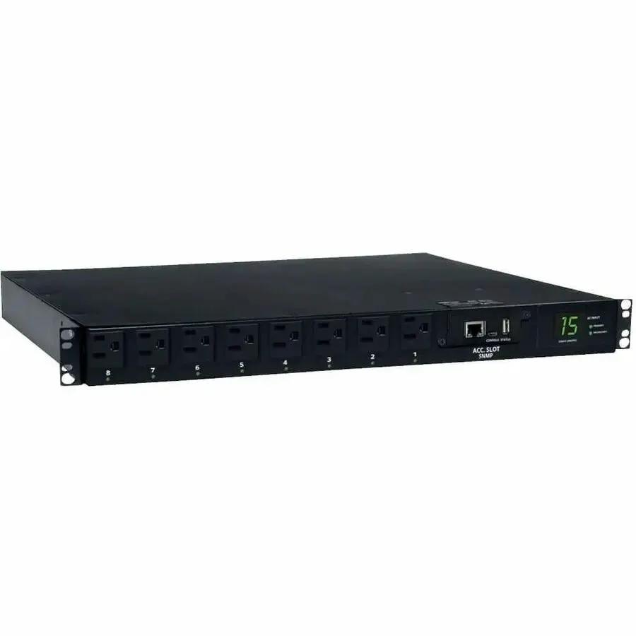 Eaton Corporation Tripp Lite PDUMH15ATNET Switched Auto Transfer Switch PDU 120V 15A with 8 Outlets by Eaton Corporation