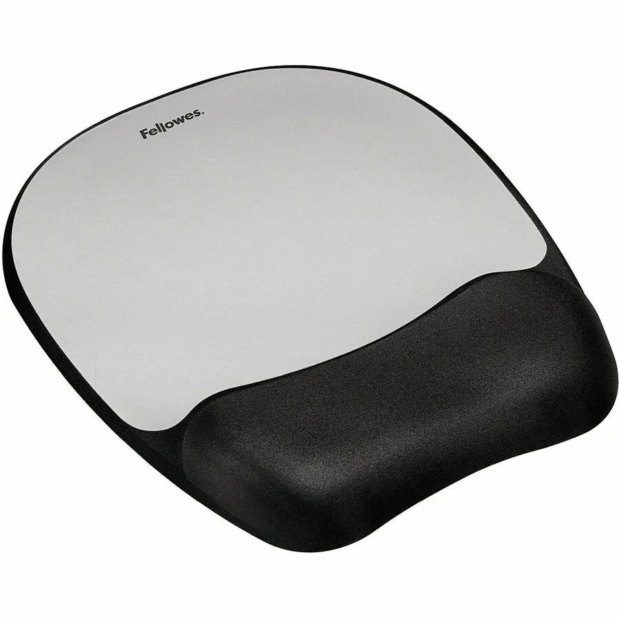 Fellowes Memory Foam Mouse Pad Wrist Rest - Silver, Model 9175801