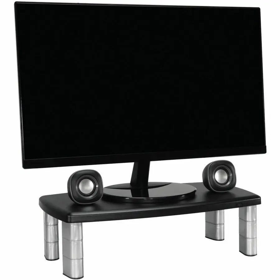 3M MS90B Adjustable Monitor Riser Stand with Nonskid Base and Extra-Wide Storage Space