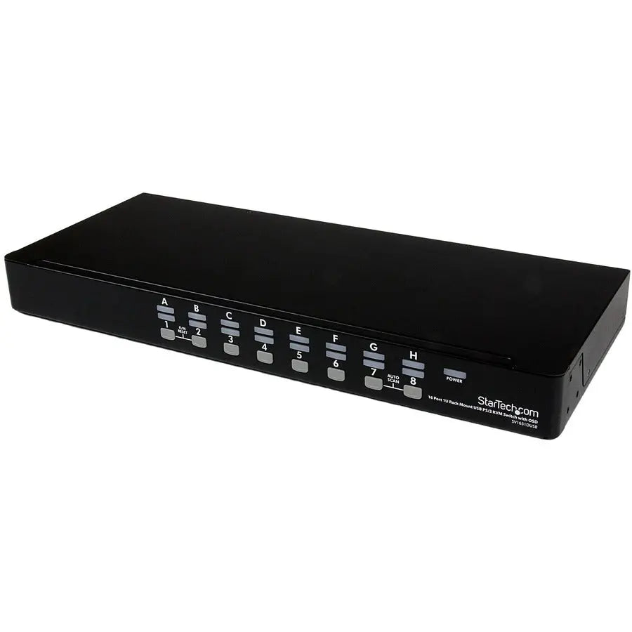 StarTech.com 16 Port Rackmount USB & PS/2 KVM Switch with OSD - 1U Space-Saving Design