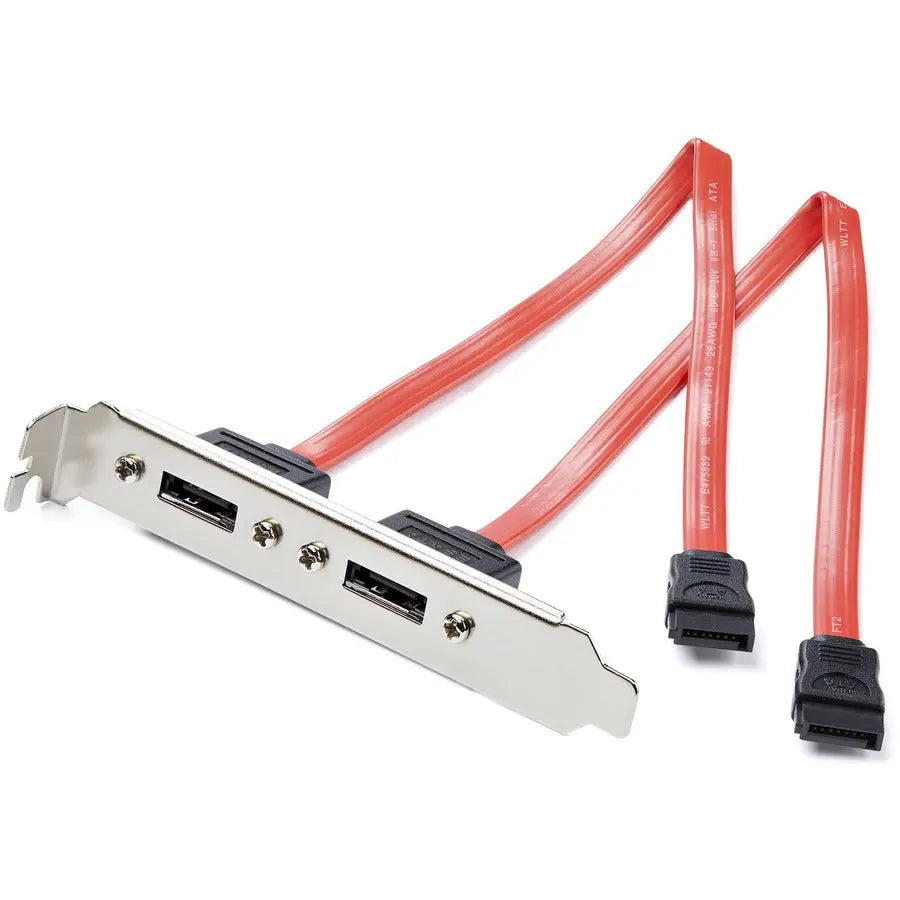 StarTech.com ESATAPLATE2 2-Port SATA to eSATA Slot Plate Bracket – External SATA Data Connection Adapter