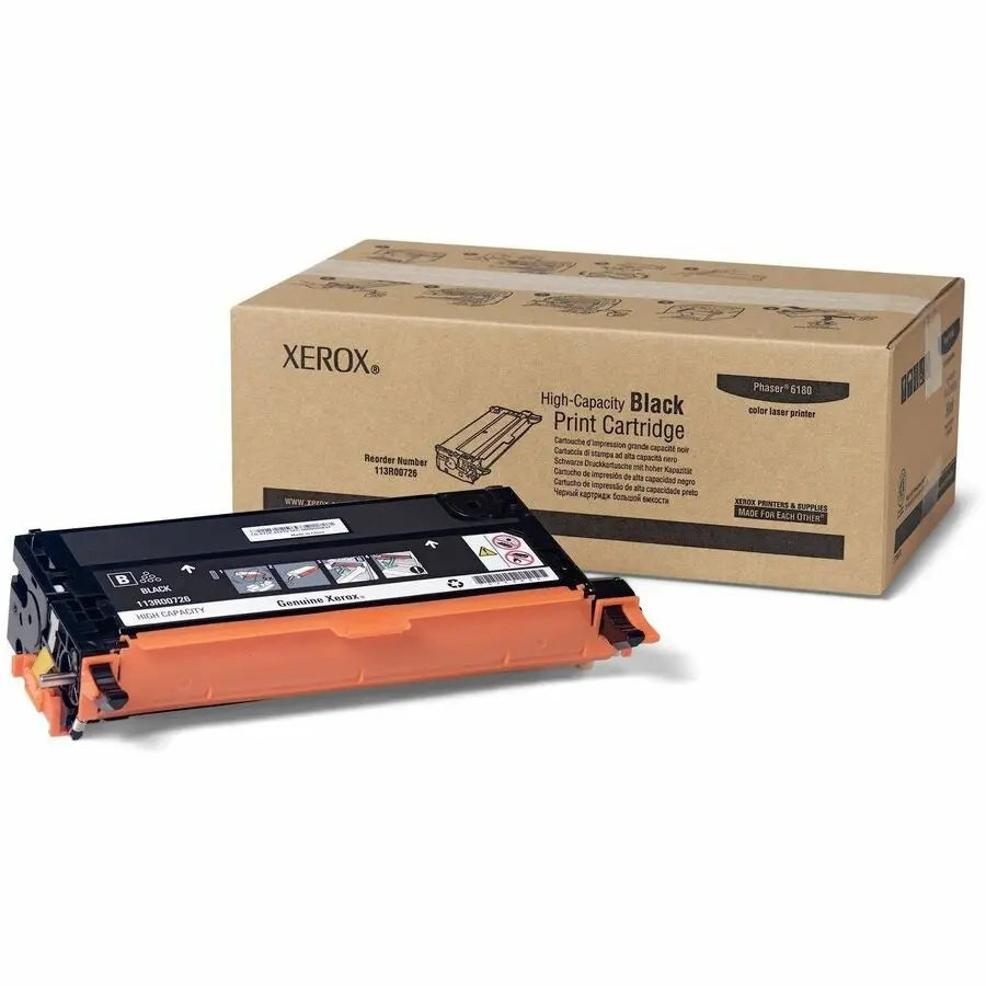 Xerox Genuine Phaser 6180 High Capacity Black Toner Cartridge (113R00726) – Up to 8,000 Pages