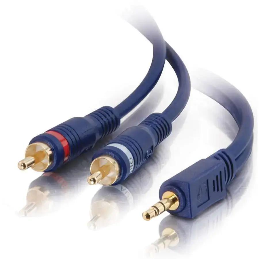 C2G Velocity 6ft 3.5mm Stereo to RCA Stereo Y-Cable - Premium Audio Transfer by Legrand Group