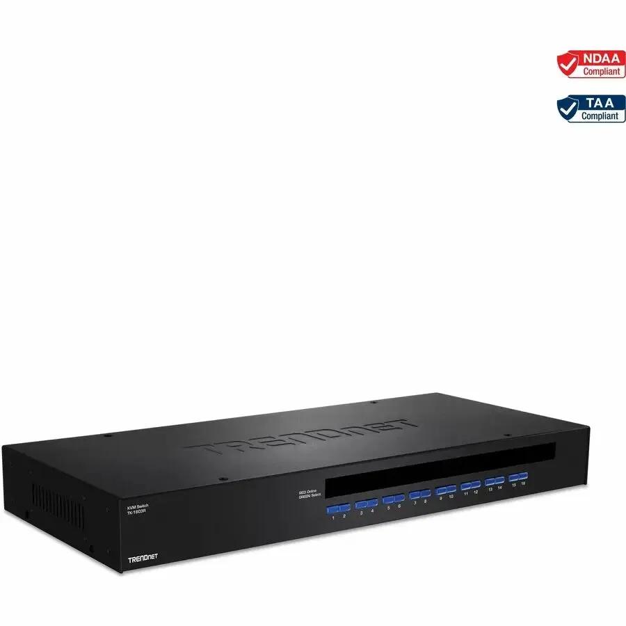 TRENDnet TK-1603R 16-Port Rackmount USB KVM Switch with VGA and PS/2 Support by TRENDnet