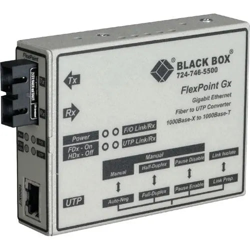 Black Box FlexPoint Gigabit UTP to Fiber Media Converter (LMC1003A-R3)
