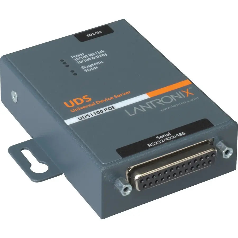 Lantronix UDS1100 Device Server with PoE - Single Port Serial to Ethernet Adapter