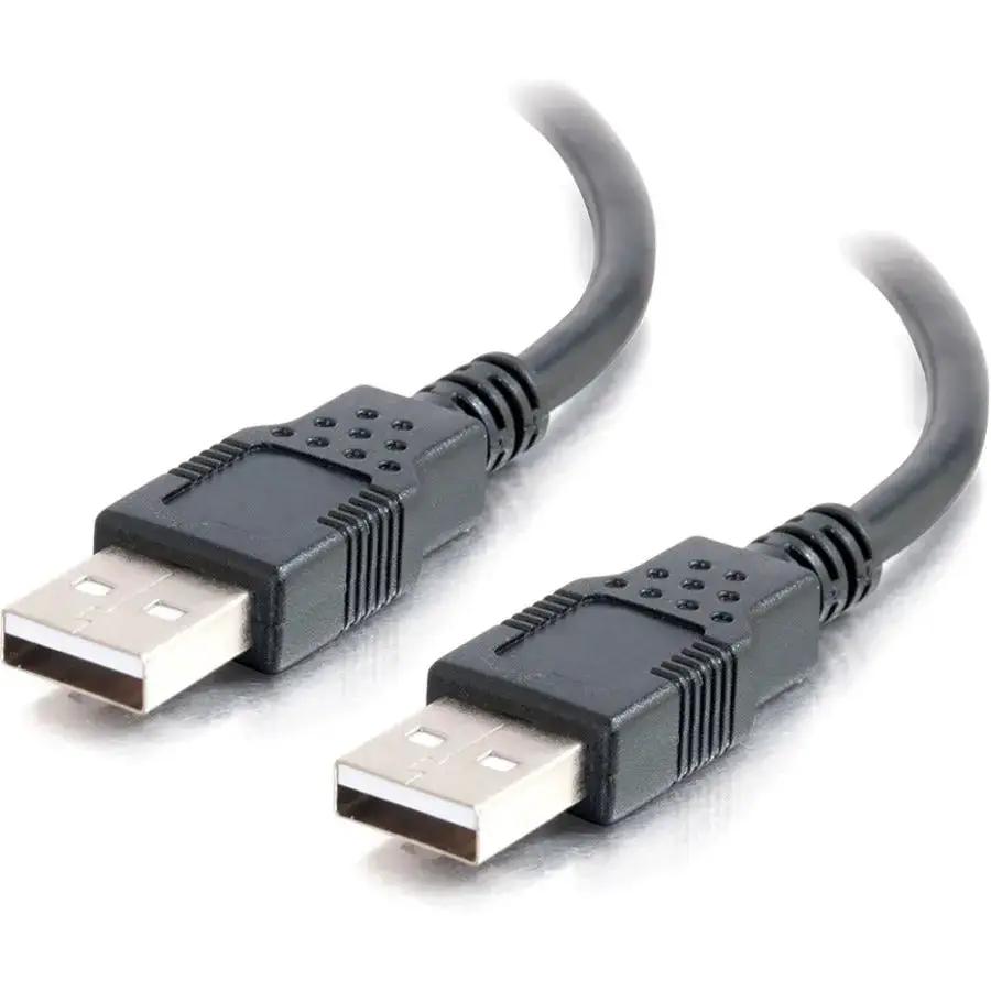 C2G 6.6 ft USB A to USB A Data Transfer Cable - USB 2.0 - Black by Legrand Group