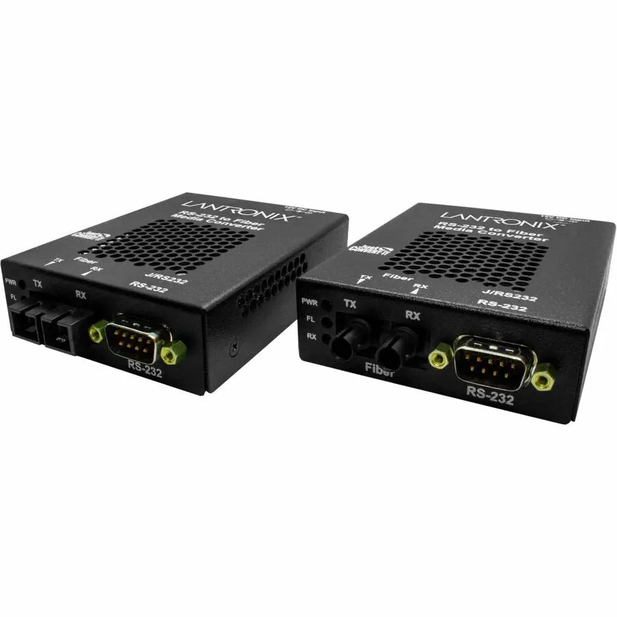 Lantronix J/RS232-TF-01(SC)-NA Stand-alone RS232 Media Converter for Fiber Optic Transmission