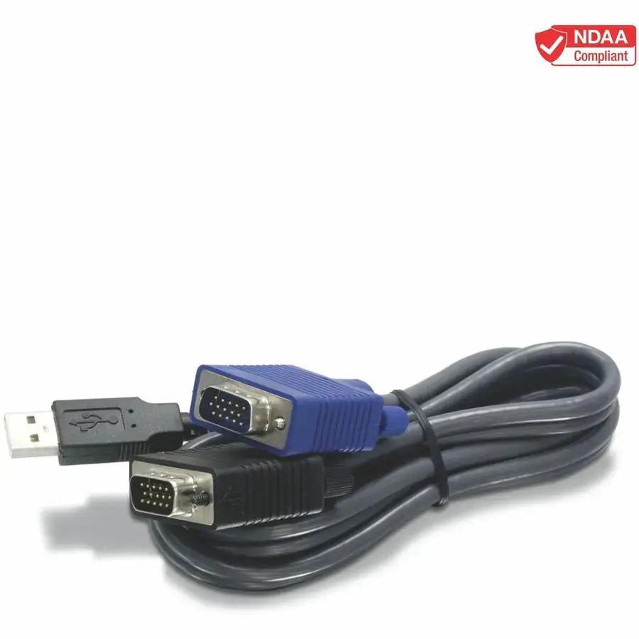 TRENDnet USB VGA KVM Cable, 15 Feet – TK-CU15 for TK-803R and TK-1603R Switches by TRENDnet