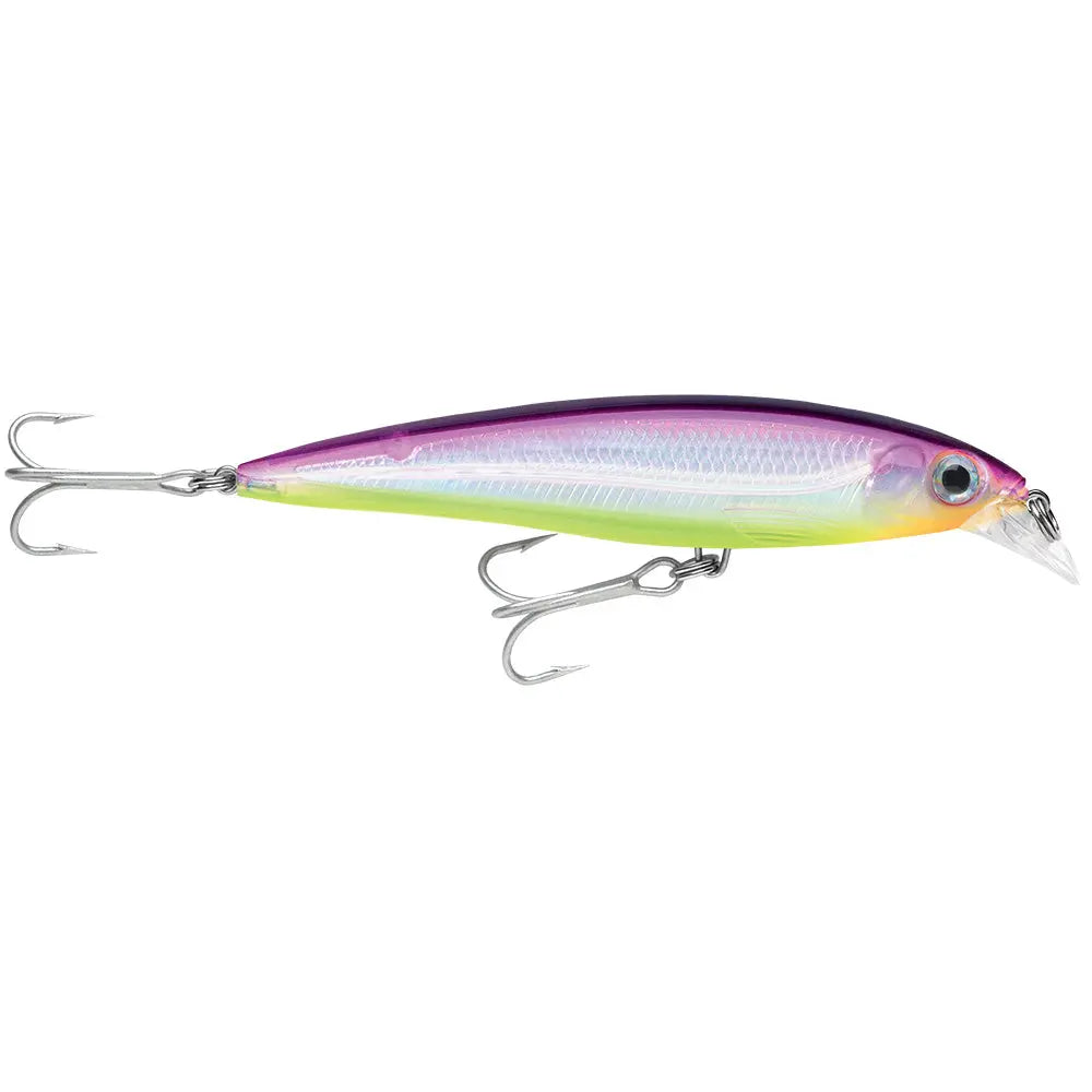 Rapala X-Rap Saltwater 3-1/8 Inch Purple Chartreuse Lure - Durable and Versatile Saltwater Fishing Bait