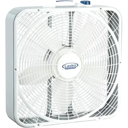 Lasko 3720 Premium Weather-Shield Box Fan - 20 Inch White Floor Fan with UL Certification