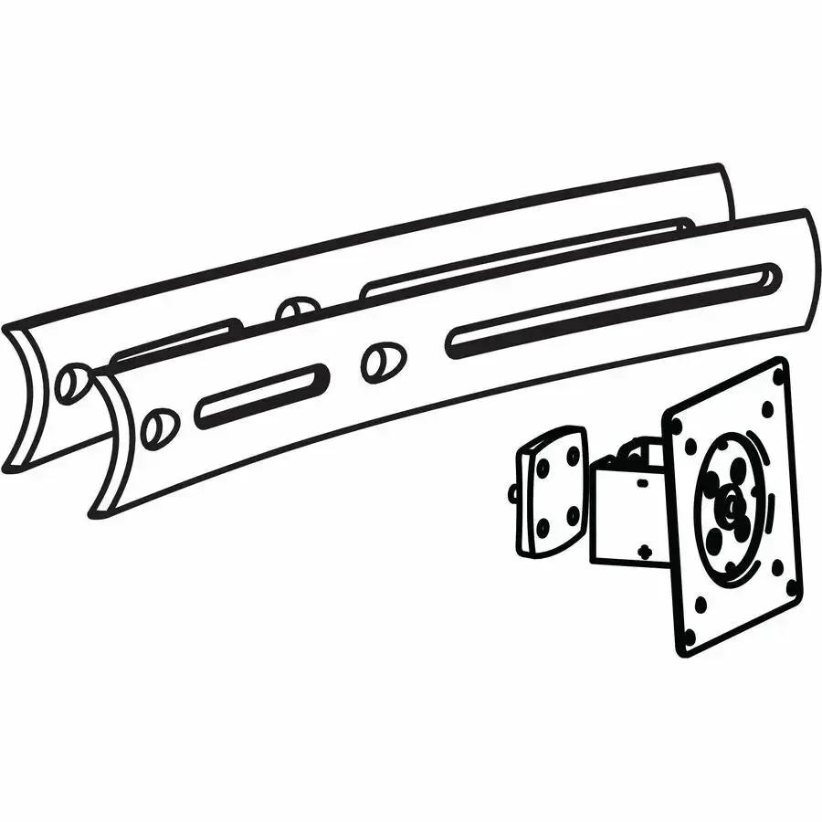 Ergotron DS100 Crossbar Extender - Short, Black, with Center Display Bracket by Ergotron, Inc
