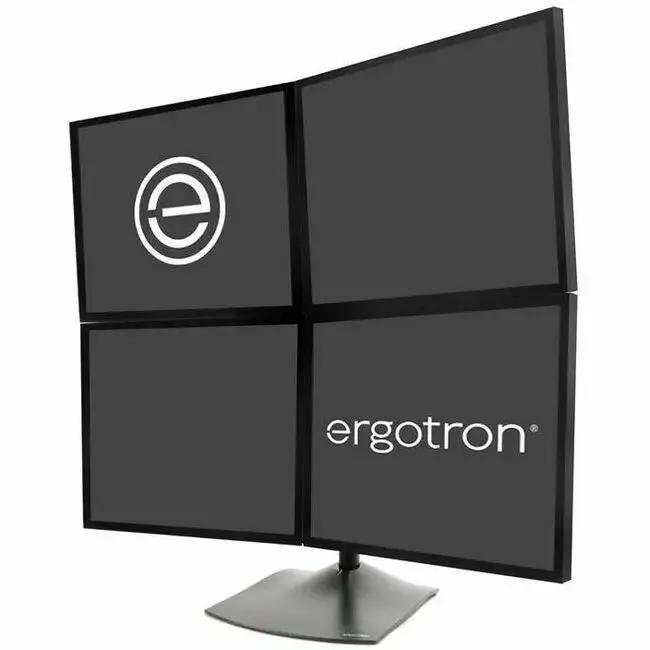 Ergotron DS100 Quad-Monitor Desk Stand - Adjustable Multi-Display Mount for 24" Screens by Ergotron, Inc