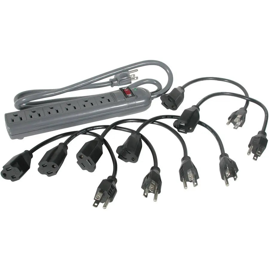 Legrand Group C2G 6-Outlet Surge Suppressor with 6 Outlet Saver Extension Cords
