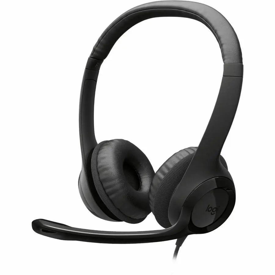 Logitech H390 Wired USB Headset with Noise-Canceling Microphone and In-line Controls for PC and Chromebook