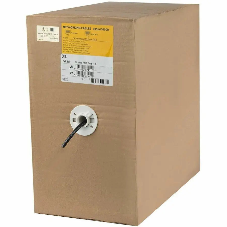 1000FT BLACK CAT6 CABLE BULK   CABL