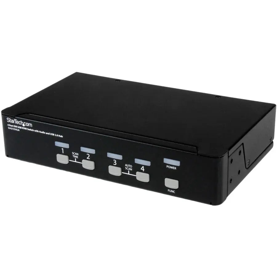 StarTech.com SV431DVIUA 4 Port DVI USB KVM Switch with Audio and Microphone Support