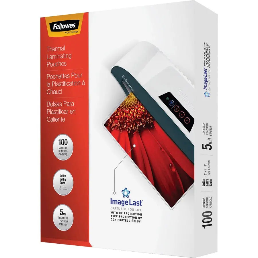 Fellowes ImageLast Letter-Size Laminating Pouches - 5 Mil Clear Pouches for Document Protection