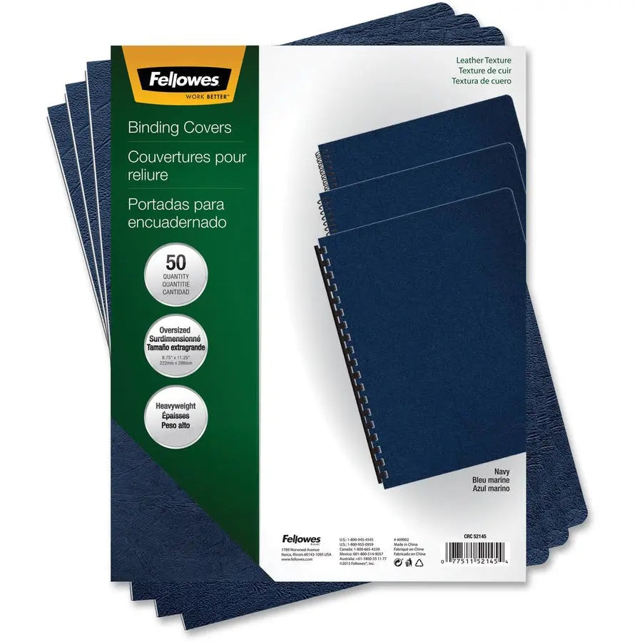 Fellowes Executive Presentation Covers - Navy, 50 Pack