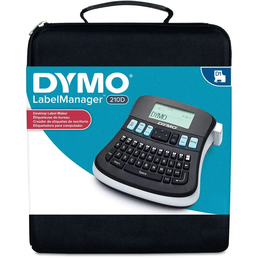 Dymo LabelManager 210D Kit – Compact Electronic Label Maker with QWERTY Keyboard and Customizable Fonts