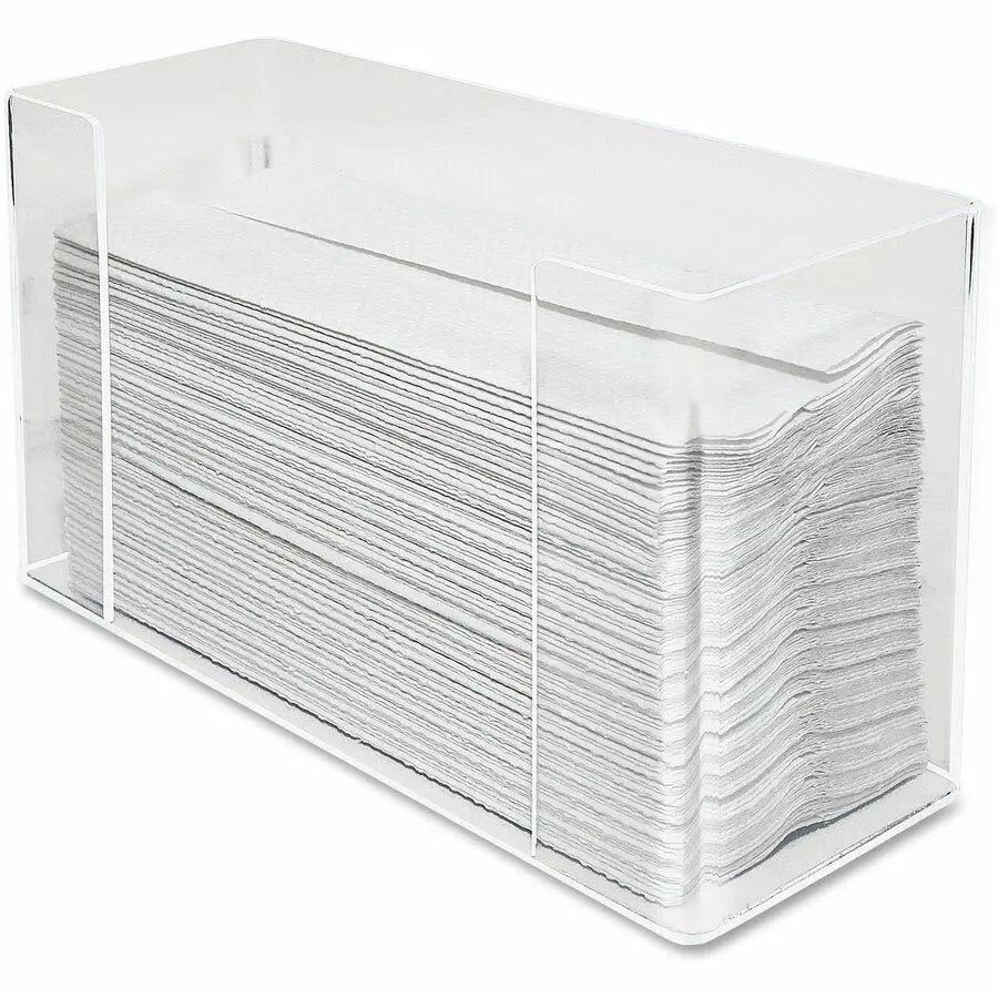 Kantek AH190 Clear Acrylic Paper Towel Dispenser for C-Fold and Multifold Towels